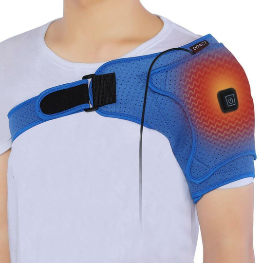 Electric Heated Shoulder Support Brace Pad Wrap Massage Rechargeable
