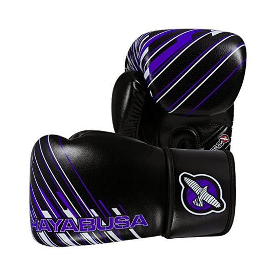 Hayabusa Ikusa Charged Gloves, Black/Purple, 10 oz