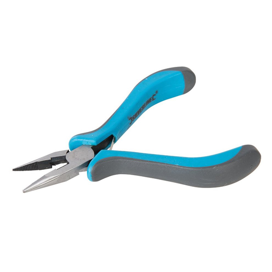 Silverline 250374 Mini Soft-Grip Long Nose Pliers 125mm (5") Length