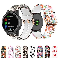 Watch Band for Garmin Fenix 7S / 6S / 5S / 5S Plus Venu 2 Plus / Sq / Sq Music Forerunner 55/245/645/158 Vivoactive 3 Vivomove Sport / 3 / HR / Luxe / Style 20mm Breatheable Silicone Sport Band Lightinthebox