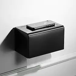 Black Toilet Paper Holder Space Aluminum Waterproof Tissue Box Punched Shelf Wall Mount Tissue Holder New Design Lightinthebox