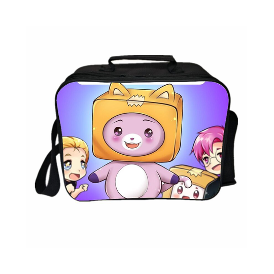 (10) Lankybox Lunch Box Bag Children Cartoon Insulated Keep Cold Warm Picnic Outdoor