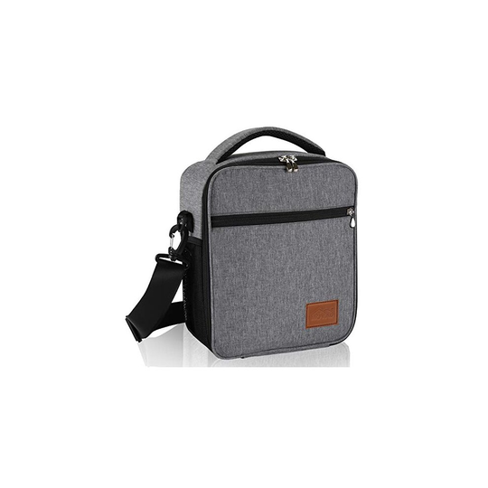 Moyad Insulated Lunch Bag for Men Work Thermal Lunch Box Picnic Bag Cool Bags Lunch Bags for Women Kids 7L Grey