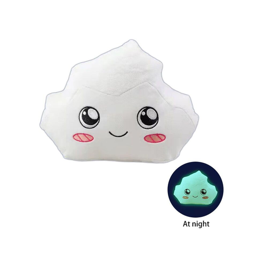 (Stone) 5PCS Glow In Dark Lankybox Luminous Plush Toy Fox Square Box Stone Soft Filled