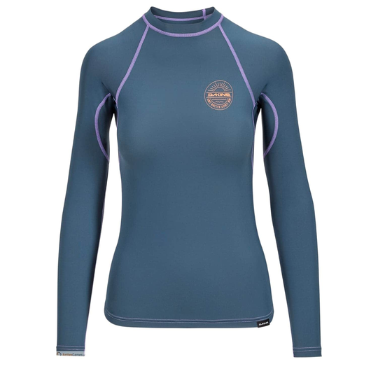 Dakine Womens Flow Snug Fit Long Sleeve Rash Vest - Waimea