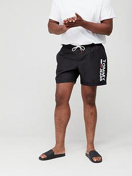 Tommy Hilfiger Big &Amp; Tall Classic Swim Shorts - Black
