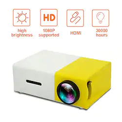 YG300 Home Theater Cinema USB HDMI AV SD Mini Portable HD LED LCD Projector Beamer Home Media Movie Player Support 1080P AV USB SD Card /USB/AV/CVBS for Home School Office Lightinthebox