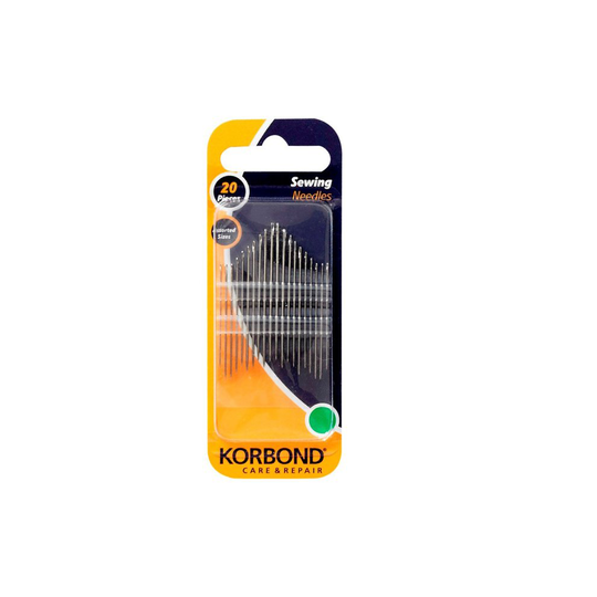 Pack Of 20 Sewing Needles - korbond sewing needles 20pcs assorted various sizes care repair new 110250 20piece