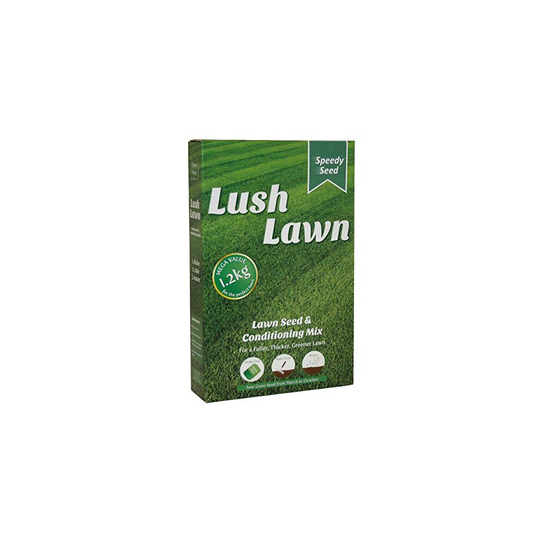Lawn & Grass Conditioner Speedy Seed Mixture Lush Lawn 1,2kg Organic Fertiliser Restoration Repair Defra Approved
