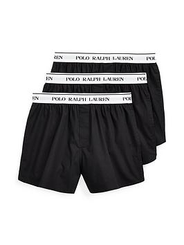 Polo Ralph Lauren 3 Pack Woven Boxer Shorts - Black