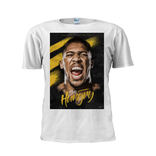 (X-Large, White) Anthony Joshua T-Shirt AJ Boxing World Champion T Shirt Trendy T Shirt