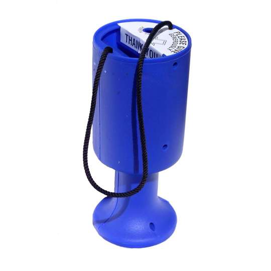 50 Round Charity Money Collection Boxes - Blue