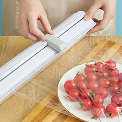 Cling Film Cutter Food Wrap Dispenser Sliding Knife Type Magnetic Wall-mounted Barbecue Tin Foil Cutting Box Home Kitchen Tool Lightinthebox