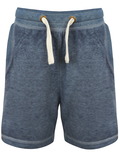 Jogger Shorts Boys K-Garnet Burnout Sweat Shorts in Vintage Indigo - Kids / 5-6 Years - Tokyo Laundry