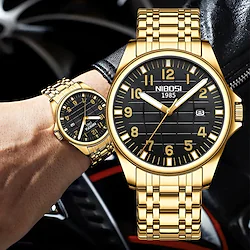 NIBOSI New Top Brand Mens Watches 2022 Luxury Stainless Steel Men's Sports Quartz Watch Casual Clock Watch Lightinthebox