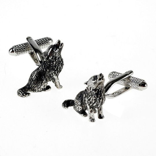 Howling Wolf Cufflinks by Onyx Art - Gift Boxed - Wolves Pack Werewolf