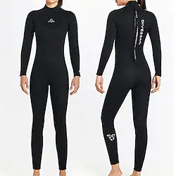 DiveSail Women's Full Wetsuit 3mm SCR Neoprene Diving Suit Thermal Warm Windproof UPF50 High Elasticity Long Sleeve Full Body Back Zip - Diving Scuba Patchwork Spring Summer Winter / Quick Dry Lightinthebox