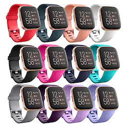 Soft Silicone Bands for Fitbit Versa 2 / Fitbit Versa/Fitbit Versa Lite Classic Adjustable Breathable Elastic Sport Bands for Women Men(Without Tracker) Lightinthebox
