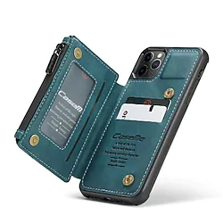 CaseMe Case For Apple iPhone 14 Pro Max 13 12 11 Pro Max Mini XS XR Wallet / Card Holder / with Stand Full Body Cases Solid Colored Leather Case Lightinthebox