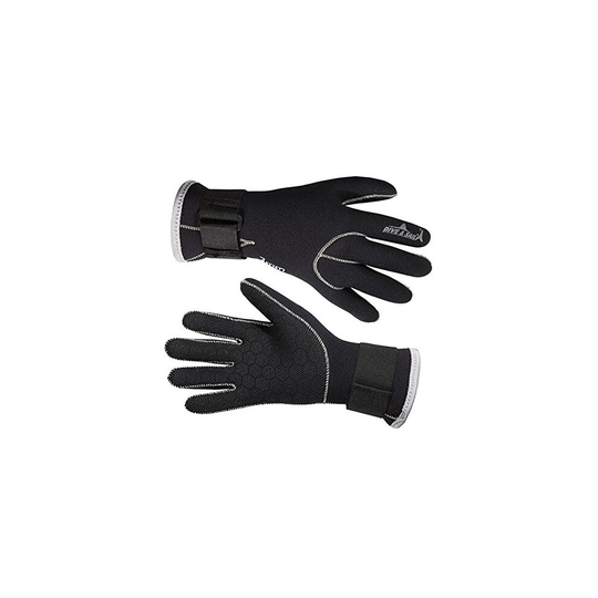 3mm Neoprene Diving Gloves Anti-Slip Warm Scuba GlovesWetsuit Gloves for Men Women (Black, S)
