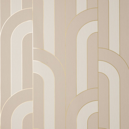 Fine Decor Cascade Arch Cream Gold Wallpaper FD42844