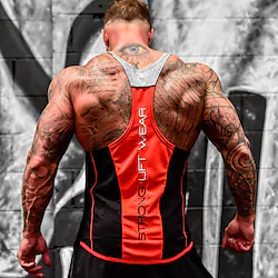 Men's Running Tank Top Racerback Sleeveless Tee Tshirt Athletic Athleisure Cotton Breathable Quick Dry Moisture Wicking Gym Workout Running Active Training Sportswear Activewear Color Block Red Lightinthebox