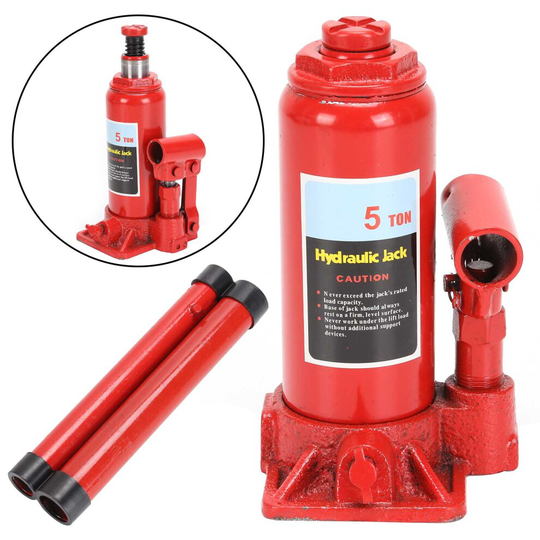 Bottle Jack 5 Ton Heavy Duty Hydraulic Tonne Lifting Car Van Caravan