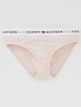 Tommy Hilfiger Girls 2 Pack Bikini Brief - Pale Pink/Oatmeal