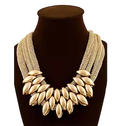 Women's Jewelry Bib necklace Layered Twisted Statement Ladies Luxury Work Elegant Casual Jewelry Deep Purple / Screen Color For Party Special Occasion Daily Lightinthebox