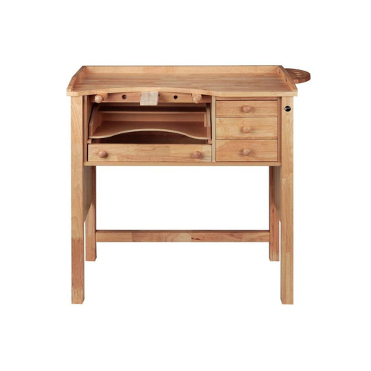 Durston 4 Drawer Jeweller's Hardwood Workbench, for Jewellery Making, Watch Repairs and DIY