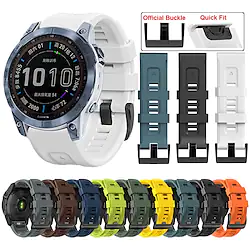 QuickFit 22mm 26mm Silicone Smart Watch Band Bracelet for Garmin Fenix 7X 7 Solar/6X 6 Pro 5 5X Plus 3 3HR/Epix Lightinthebox