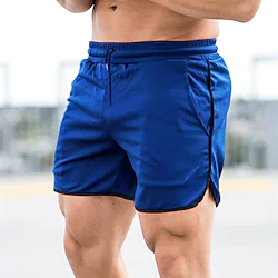 Men's Running Shorts Athletic Shorts Drawstring Stripe-Trim Bottoms Sports Outdoor Indoor Breathable Quick Dry Soft Gym Workout Running Walking Sportswear Activewear Stripes Black Green Khaki Lightinthebox