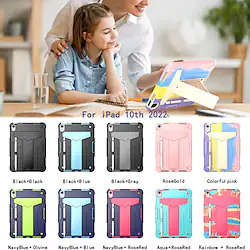 For iPad 10th Generation Kickstand Protective Case 2022,iPad 10.9 Inch Cover with Matte Frosted Shockproof Back [Anti-Fingerprint,Anti-Scratch,Support Touch ID,Camera Protection] Lightinthebox