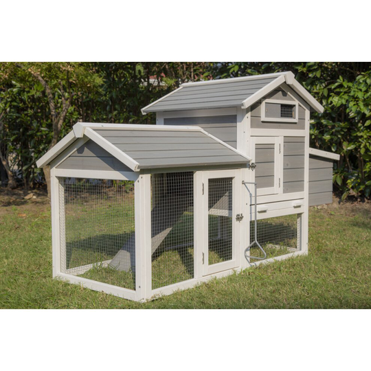 Pets Imperial Grey Clarence Chicken Coop Hen Ark House Poultry Run Nest Box Rabbit Hutch Suitable For Up To 2 Birds