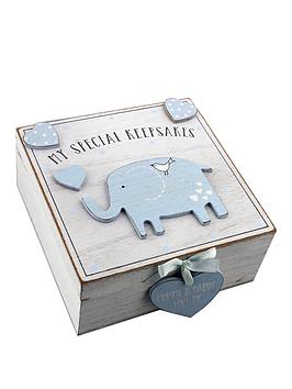Petit Cheri Mdf My Special Keepsake Box 16Cm X 16Cm &Ndash; Blue/Pink