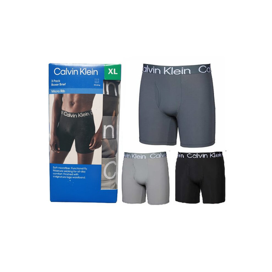 (M) Calvin Klein 3-pack Men's Micro Rib Boxer Brief