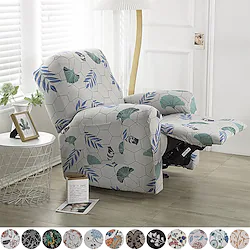 Recliner Slipcovers Super Stretch Floral Printed Sofa Couch Cover Non Slip 1 Seater Lazy Boy Chair Covers Furniture Protector with Side Pocket for Living Room Lightinthebox