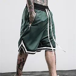 Men's Running Shorts Gym Shorts Drawstring Bottoms Athleisure Breathable Quick Dry Soft Fitness Gym Workout Performance Sportswear Activewear White Black Green / Micro-elastic Lightinthebox