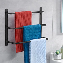 Bathroom Towel Bar Multilayer Bathroom Shelf Contemporary Polished Stainless Steel Bathroom 3-tier Towel Bar Wall Mounted 45/60 cm Lightinthebox