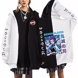 Inspired by Demon Slayer: Kimetsu no Yaiba Kochou Shinobu Tomioka Giyuu Hoodie Cartoon Manga Anime Classic Street Style Outerwear For Men's Women's Unisex Adults' Hot Stamping 100% Polyester Lightinthebox
