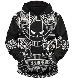 Inspired by One Piece Film: Red Edward Newgate Hoodie Cartoon Manga Anime Front Pocket Graphic Hoodie For Men's Women's Unisex Adults' 3D Print 100% Polyester Lightinthebox