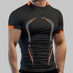 Men's Compression Shirt Running Shirt Short Sleeve Tee Tshirt Athletic Athleisure Breathable Moisture Wicking Soft Fitness Running Walking Sportswear Activewear Solid Colored Dark Grey Black Army Lightinthebox