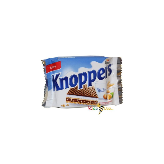 Knoppers Chocolate Hazelnut Wafers, (Box of 24 x 25g Packs)