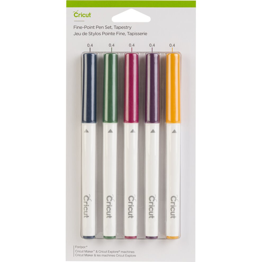 Cricut Extra Fine Point Pen Set 5/Pkg-Tapestry -2004585