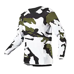 21Grams Men's Downhill Jersey Long Sleeve Mountain Bike MTB Road Bike Cycling Navy White Green Camo / Camouflage Bike Jersey Breathable Quick Dry Moisture Wicking Polyester Spandex Sports Camo Lightinthebox