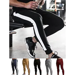 Men's Joggers Sweatpants Drawstring Bottoms Athleisure Breathable Quick Dry Soft Running Walking Jogging Sportswear Activewear Solid Colored Black Gray Khaki / Micro-elastic Lightinthebox