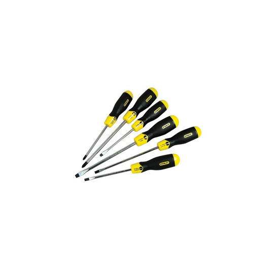 Stanley 0-65-007 Cushion Grip Screwdriver Parallel/Flared/Phillips Set of 6