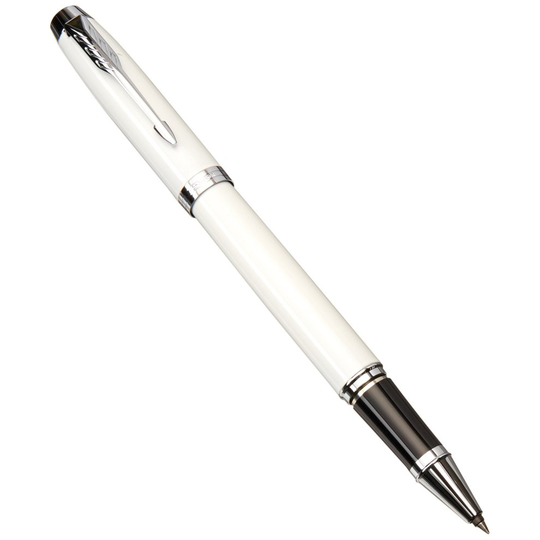 PARKER IM Rollerball Pen, White Lacquer with Fine Point Black Ink (1931674)