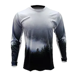 21Grams Men's Downhill Jersey Long Sleeve Grey Graphic Bike Breathable Quick Dry Polyester Spandex Sports Graphic Clothing Apparel / Stretchy Lightinthebox
