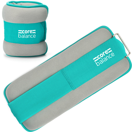 (1.5kg, Teal) Ankle Wrist Weights x 2 Neoprene Adjustable Running Walking Strength Training
